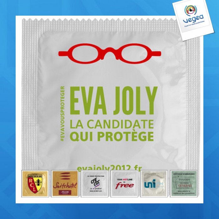 Kondom mit direktdruck auf der verpackung