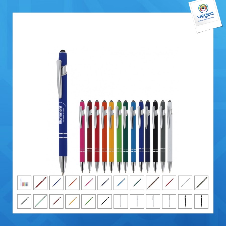 Kugelschreiber paris gummiertes metall