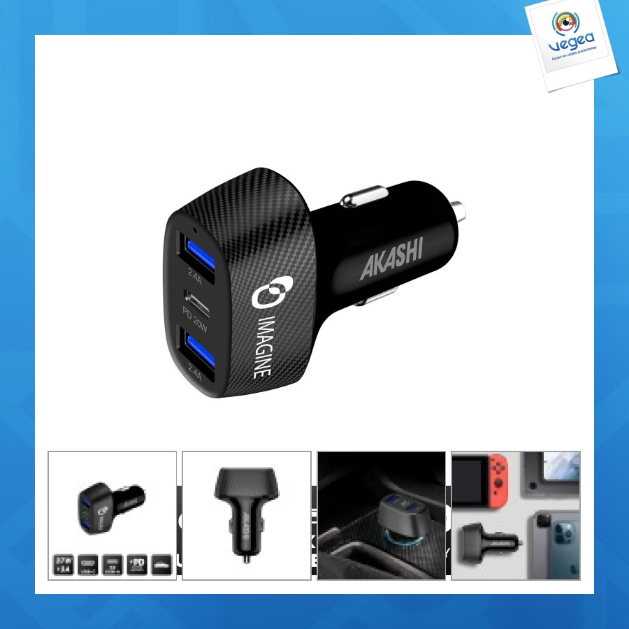 Kuruma - usb- und usb-c-zigarettenanzünder-ladegerät ultraschnell 37w