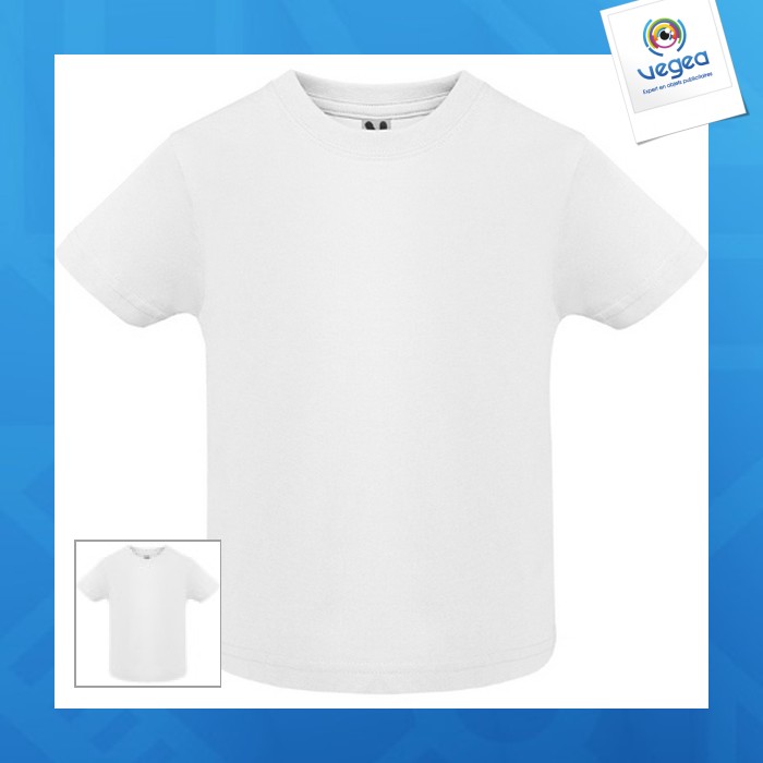 Kurzarm-t-shirt, speziell für babys, gewebt aus feinem jauge für ein kompakteres aussehen baby (balnc)