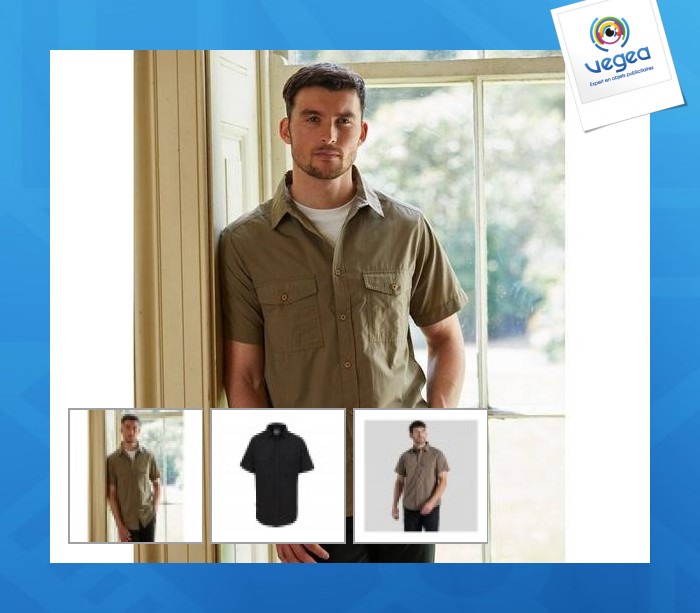 Kurzarmhemd aus recyceltem polyester - expert kiwi short sleeved shirt