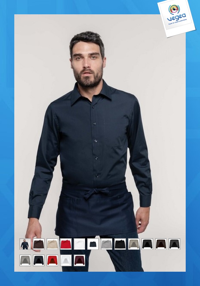 Kurze polycotton-schürze - kariban