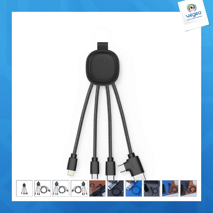 Ladekabel mit mehreren anschlüssen dual-eingang typ-c usb