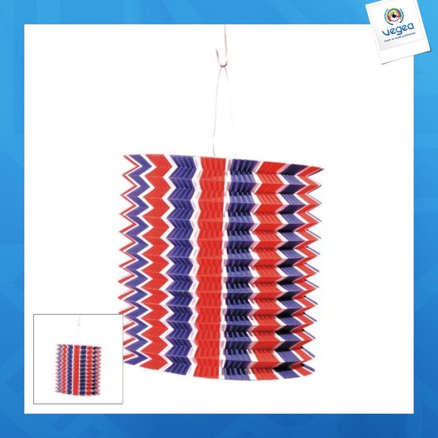 Lampion cyl.tricolor 16cm.ign
