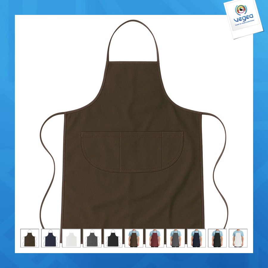 Lange schürze made in italy aus baumwolle und polyester 200 g/m2