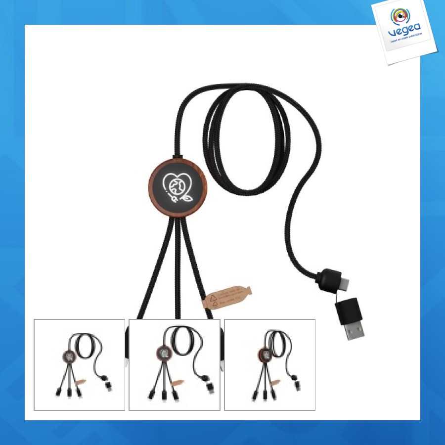 Langes rundes öko-kabel 5-in-1 (bestand)