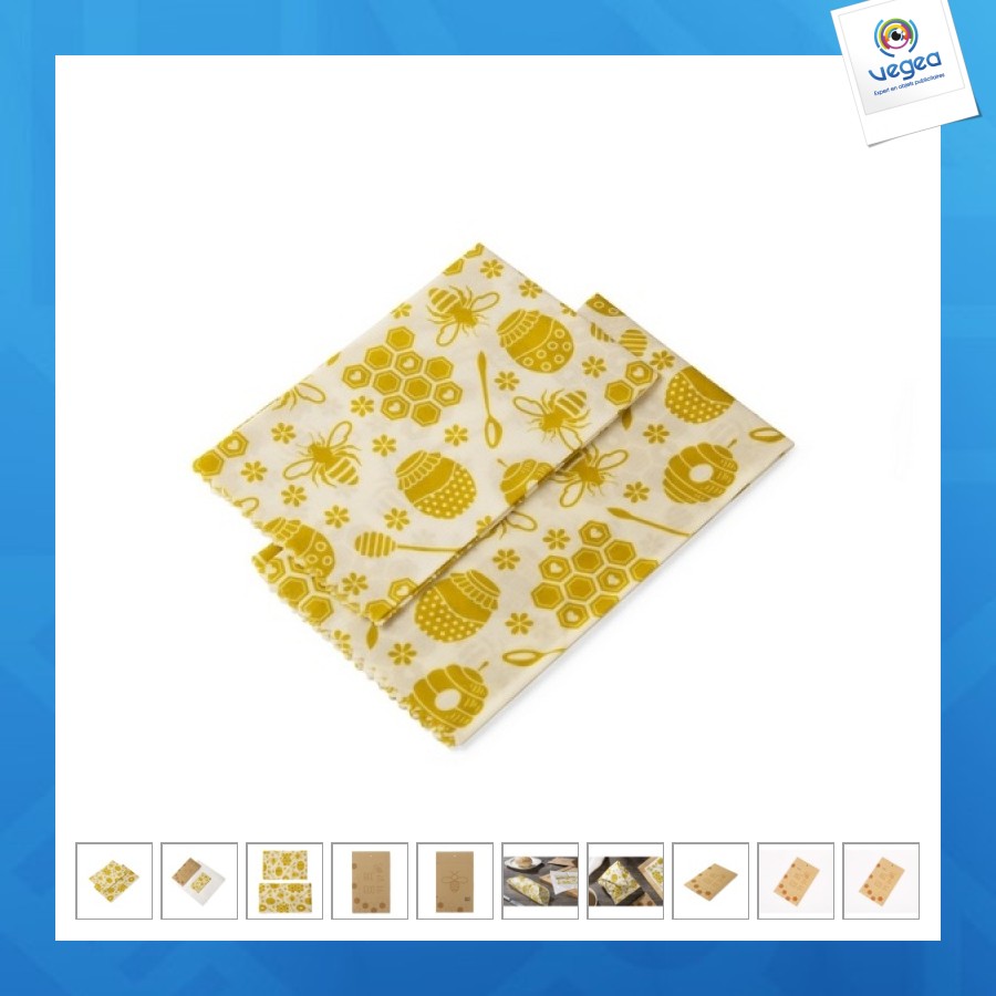 Lebensmittelverpackungsset mit bienenwachs