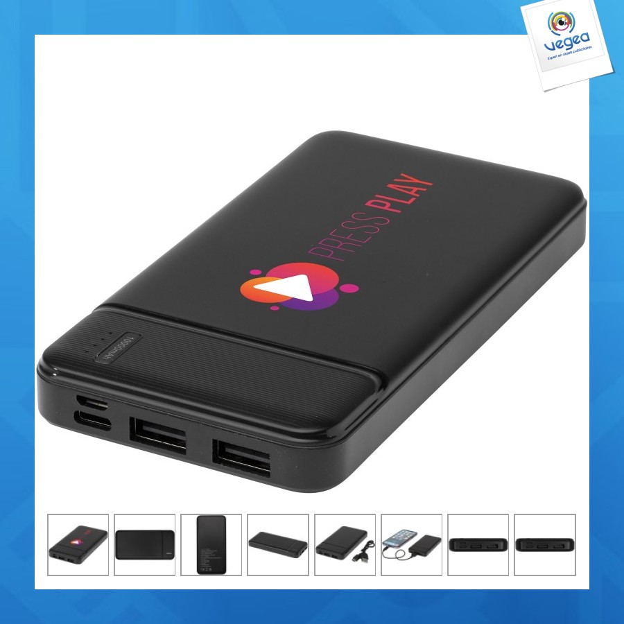 Loop-backup-akku mit 10.000 mah aus recyceltem kunststoff