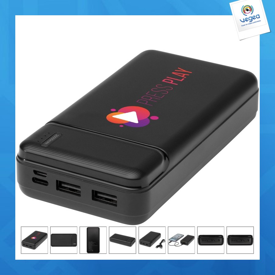 Loop-backup-akku mit 20.000 mah aus recyceltem kunststoff