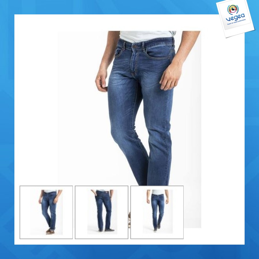 Luno - gerade geschnittene herrenjeans stretch stone