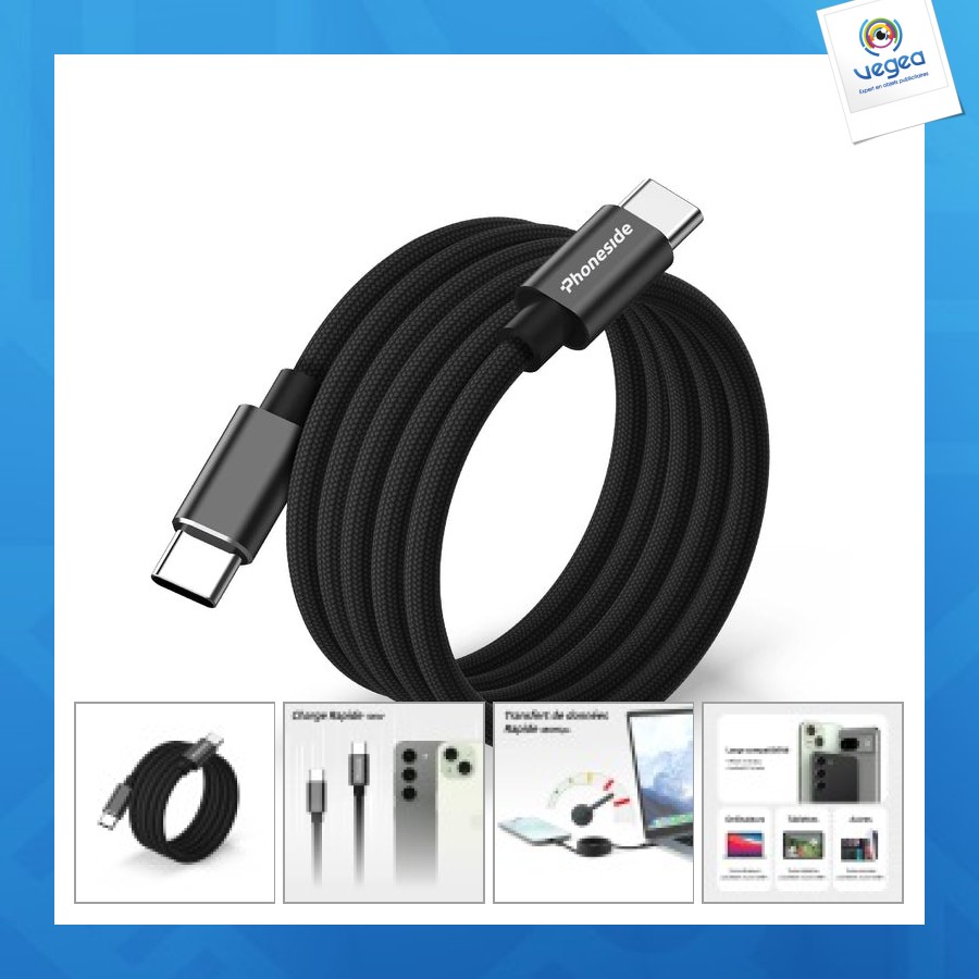 Magnetisches usb-c-auf-usb-c-kabel