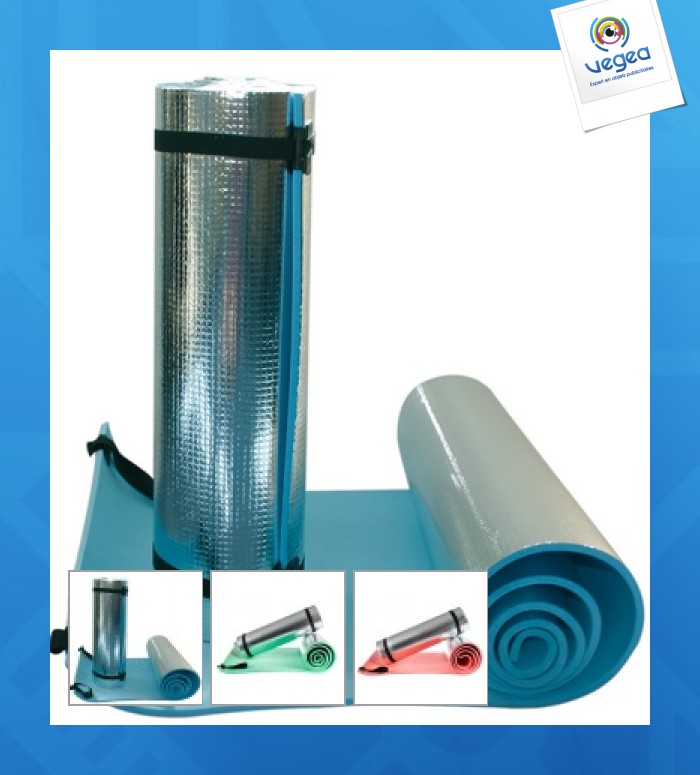 Matmouss' aluminisierter geschlossenzelliger polyethylen-schaumstoff 180 x 50 x 0,8 cm 50 cm (aufgerollt) x 14 cm