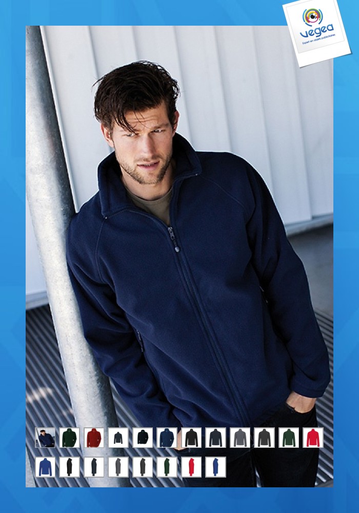 Microfleece-jacke mit reißverschluss marco kariban