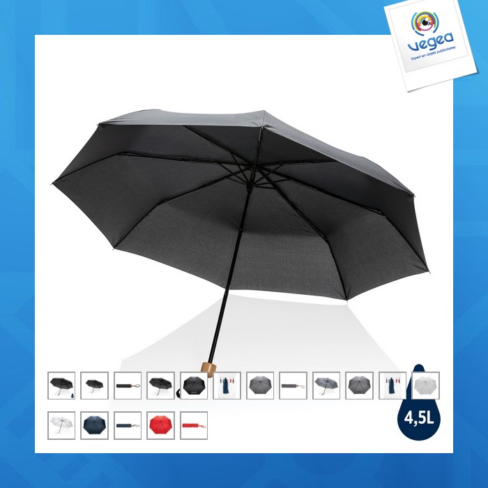 Mini-regenschirm 20.5" rpet 190t bambusgriff impact aware