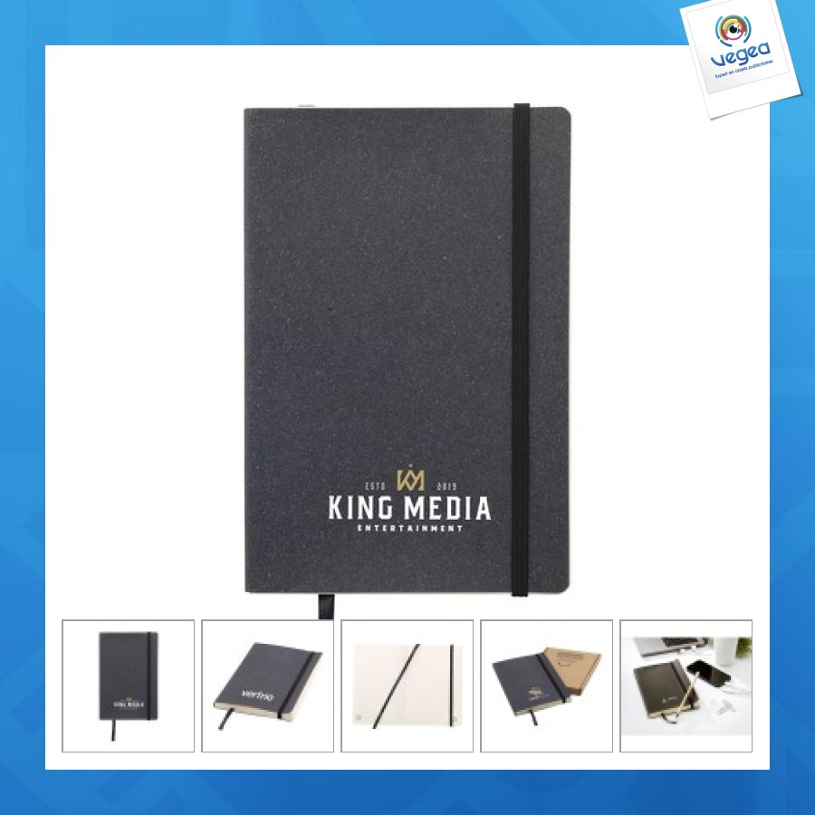 Monti recycled leather notebook a5 notizbuch