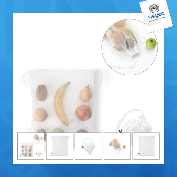 Netzbeutel aus rpet 32 x 40 mit tasche