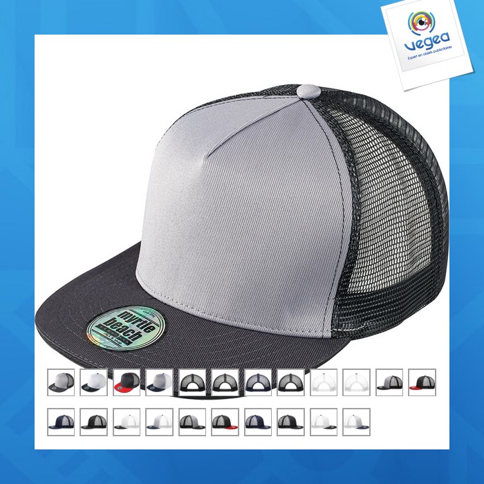 Netzmütze / flacher schirm