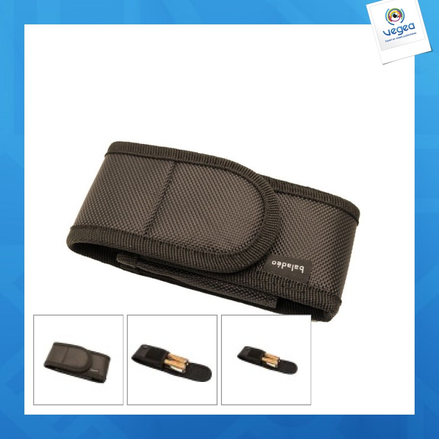Nylon-gürteltasche für 'slim'-klemme, schwarz