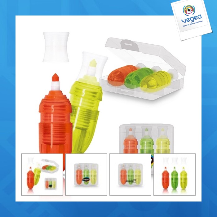 Packung mit 3 textmarkern