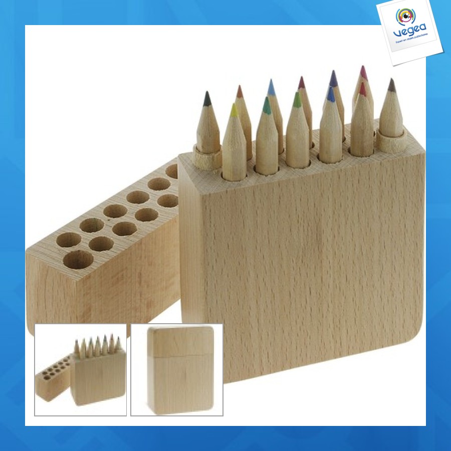 Paquet 12 crayons en bois de couleur