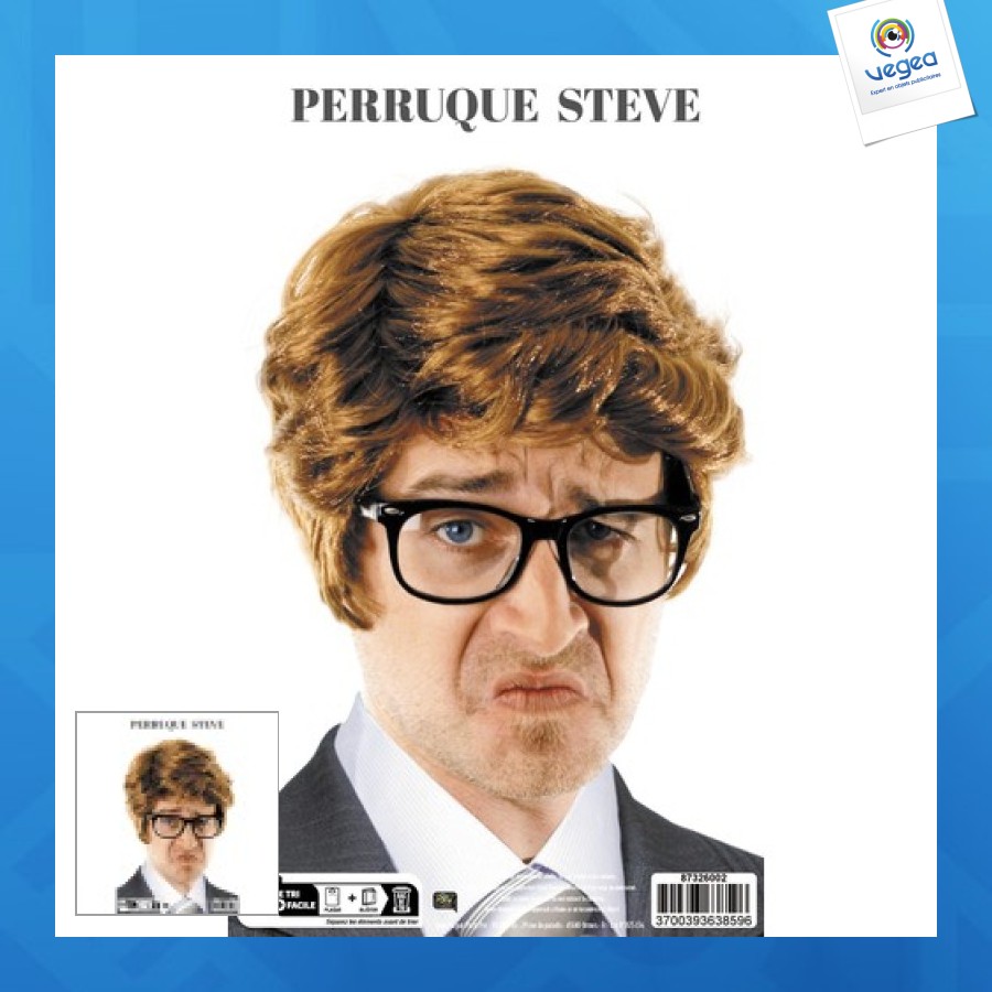 Perücke steve (kastanienbraun)
