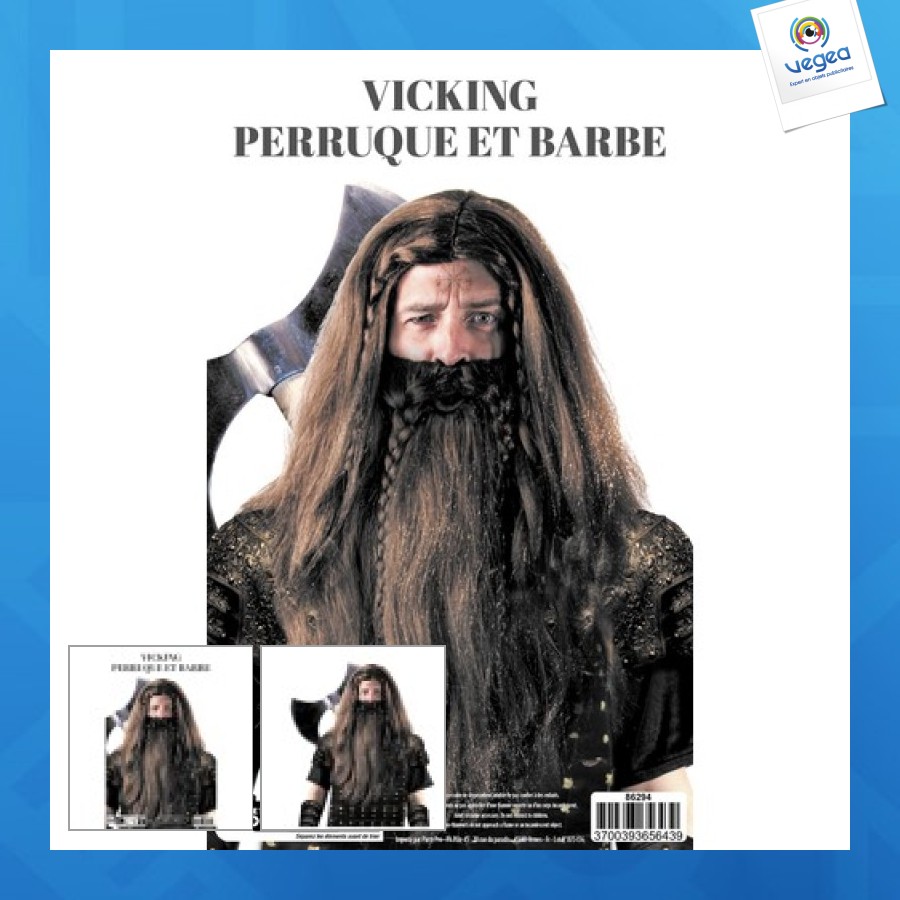Perücke und bart vicking