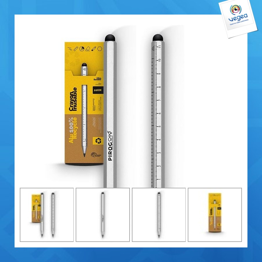 Permanenter bleistift aus recyceltem aluminium