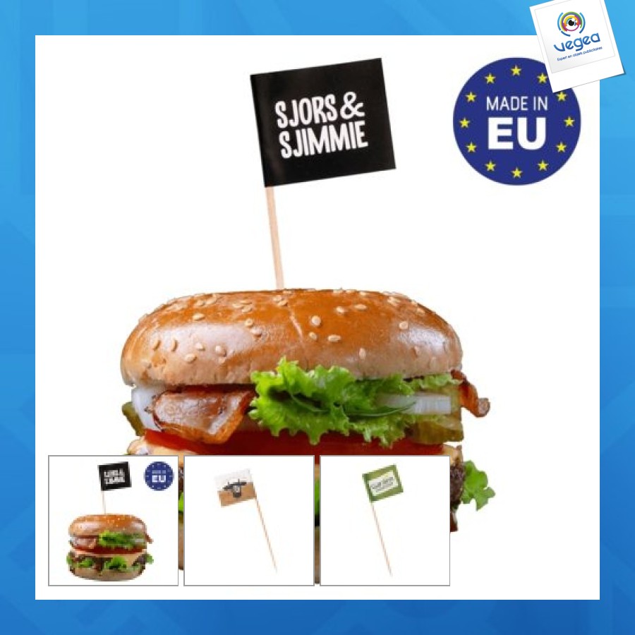 Pique burger mini flag