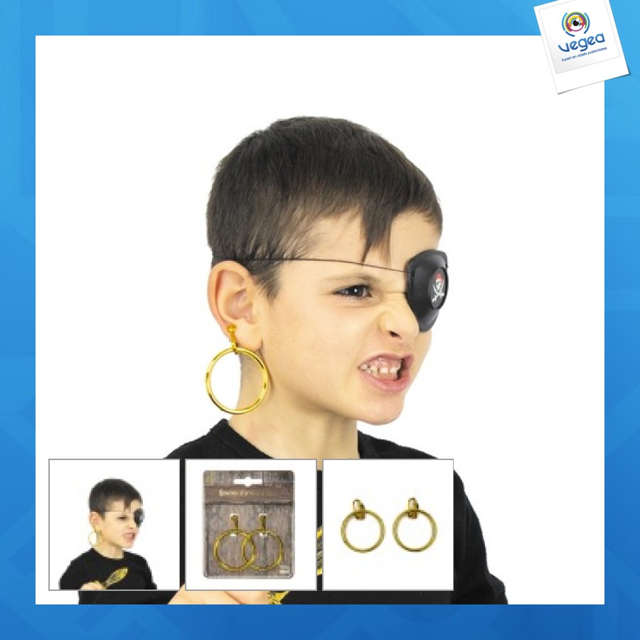 Piratenohrringe gold 4cm x2