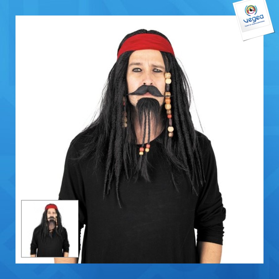 Piratenperücke mit stirnband