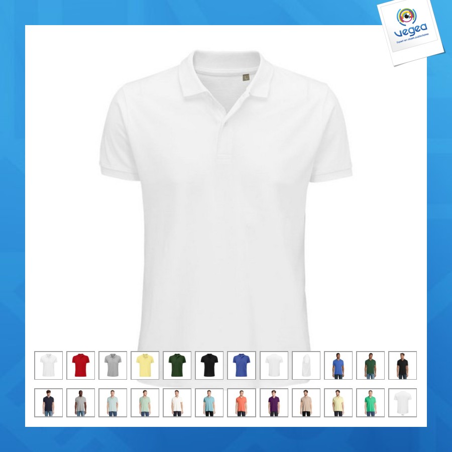 Planet men - polo-shirt für männer - weiß 3xl