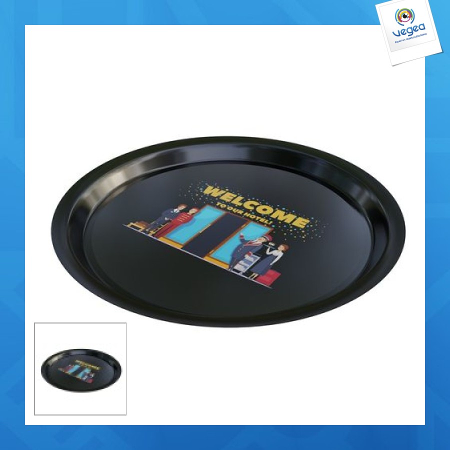 Plateau rond en couleur 42cm