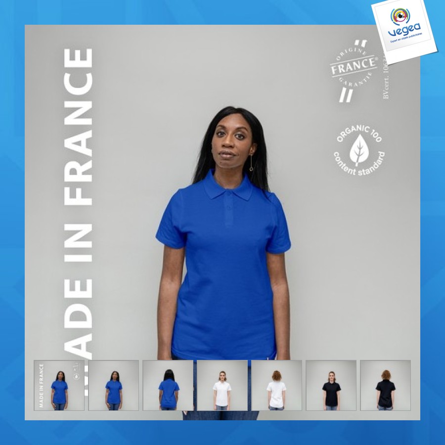 Polo-shirt aus piqué-strick für frauen paulette
