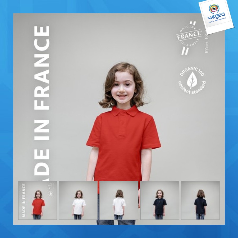 Polo-shirt für kinder aus piqué-strick