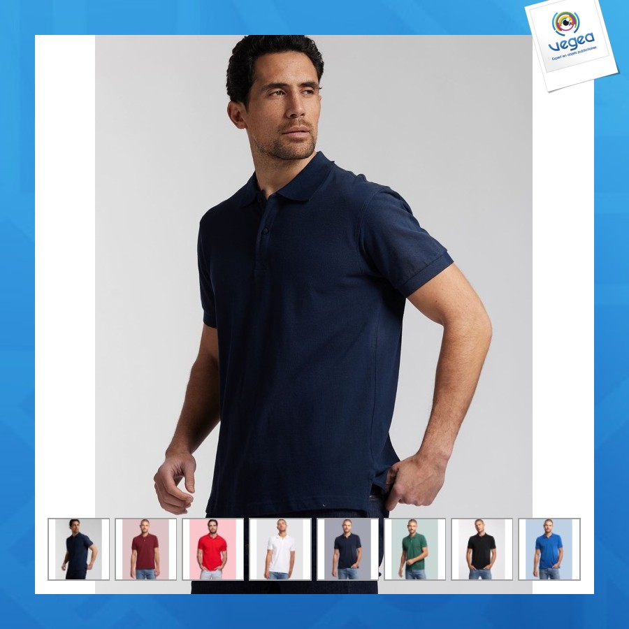 Polo-shirt mit kurzen ärmeln made in france