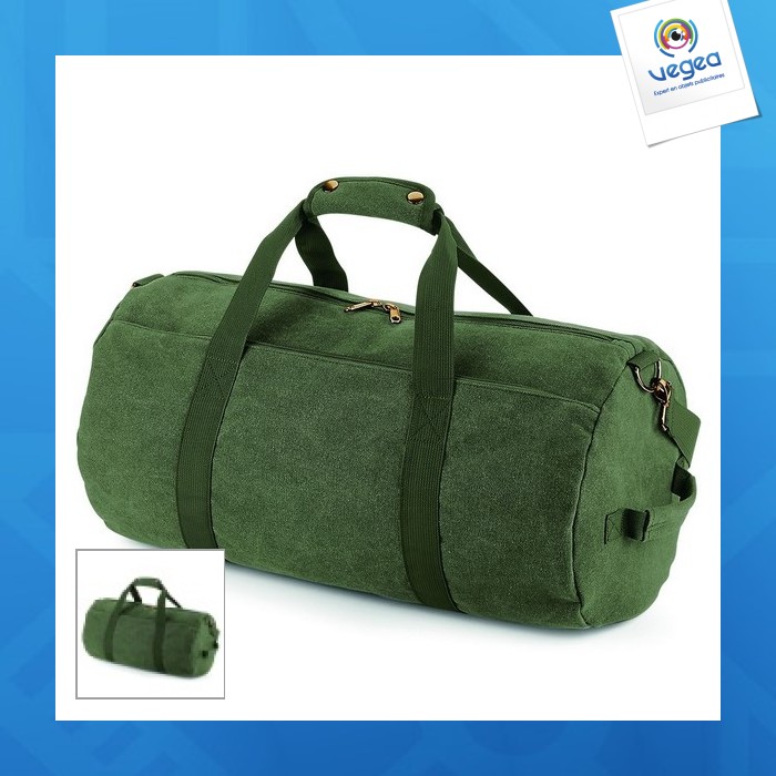 Polochon-tasche aus vintage canvas