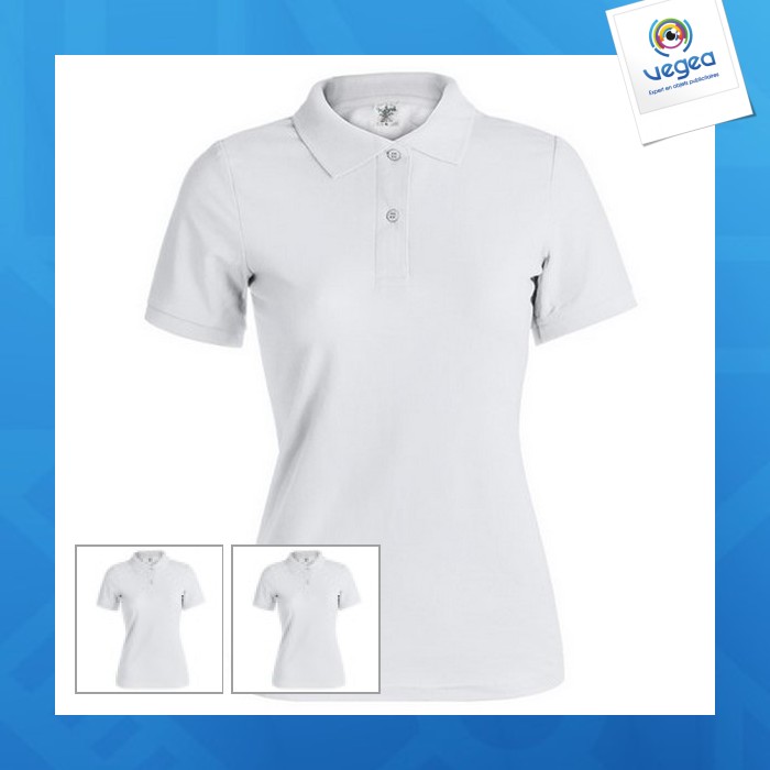 Polohemd, damen, weiß "keya" wps180