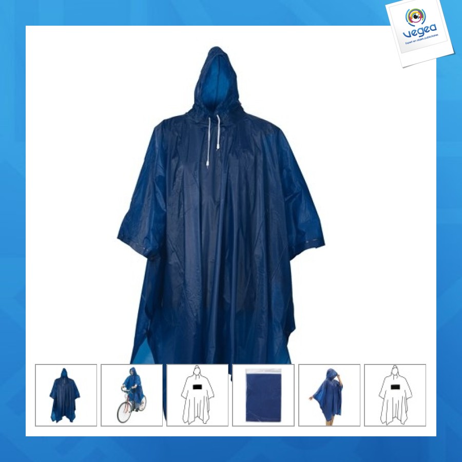 Poncho mit direktdruck