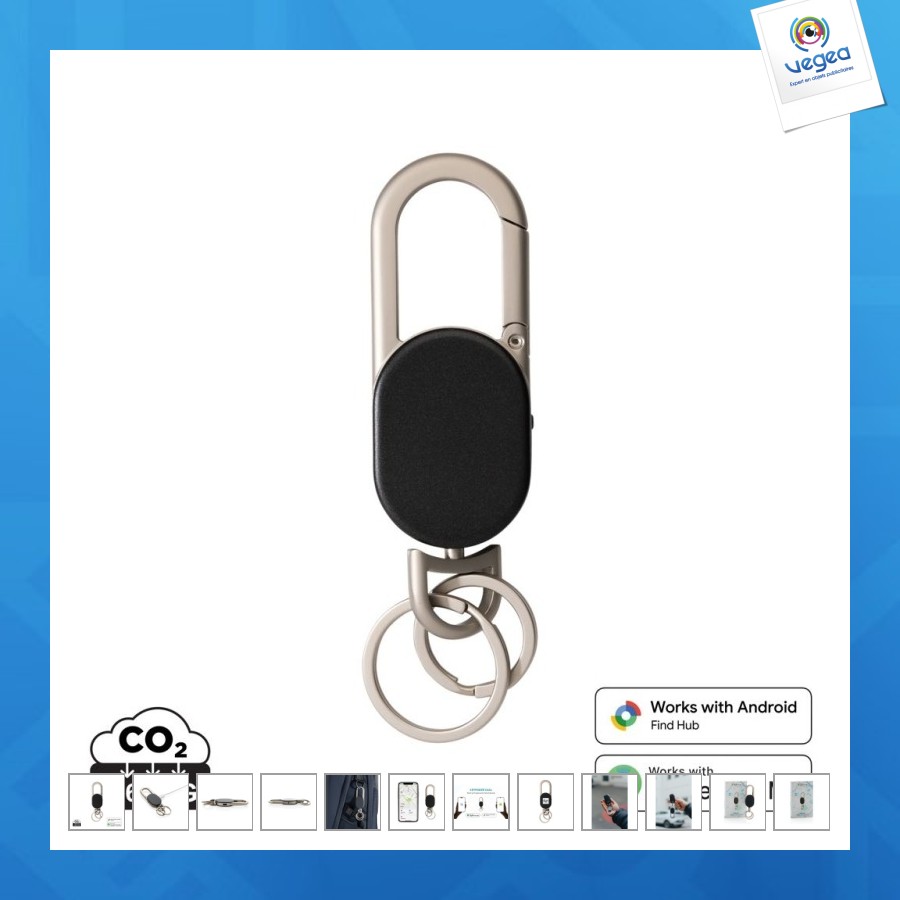 Porte-clés avec géolocalisation keyfinder dual