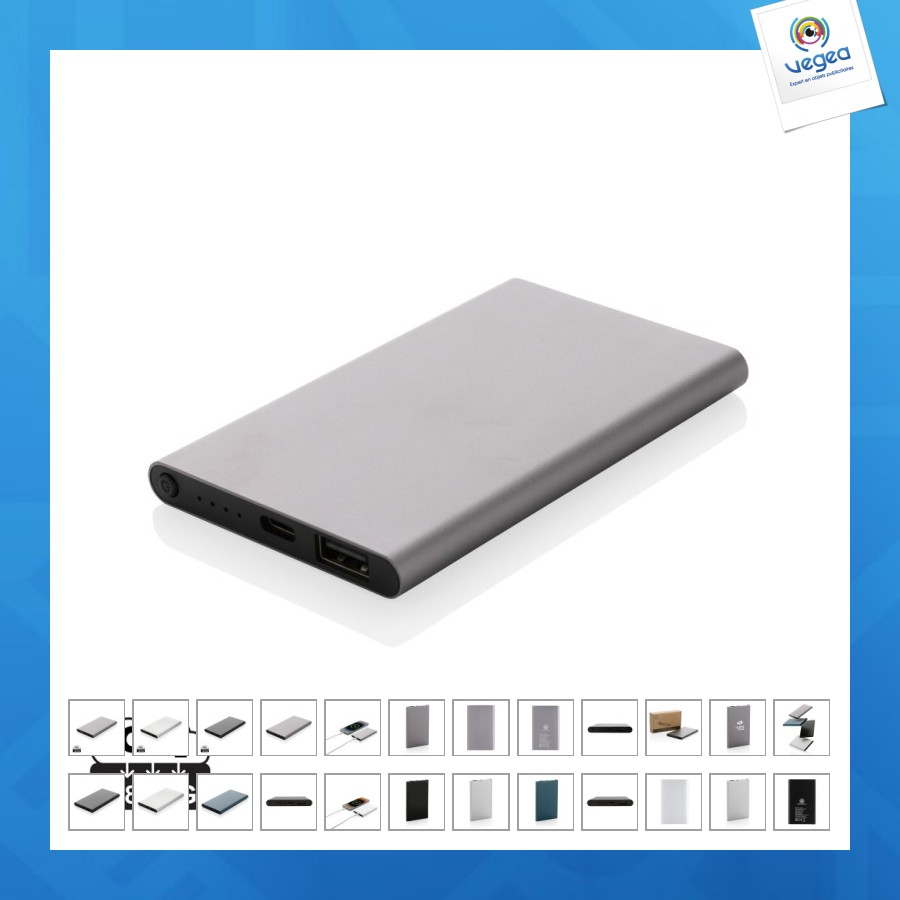 Powerbank 4000mah aus recyceltem kunststoff/aluminium rcs