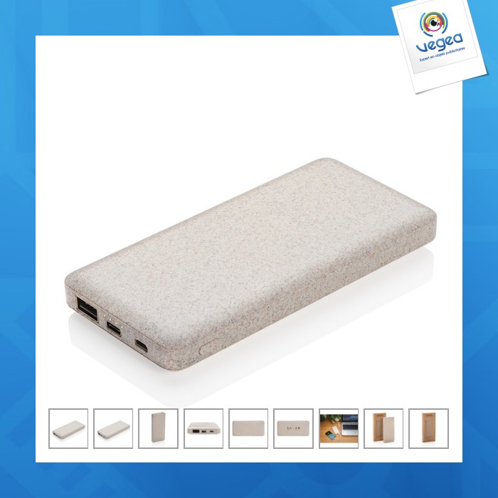 Powerbank aus weizenstrohfaser 10.000 mah