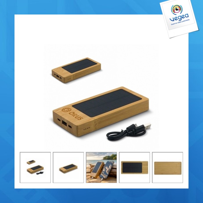 Powerbank bambus solar 8.000mah