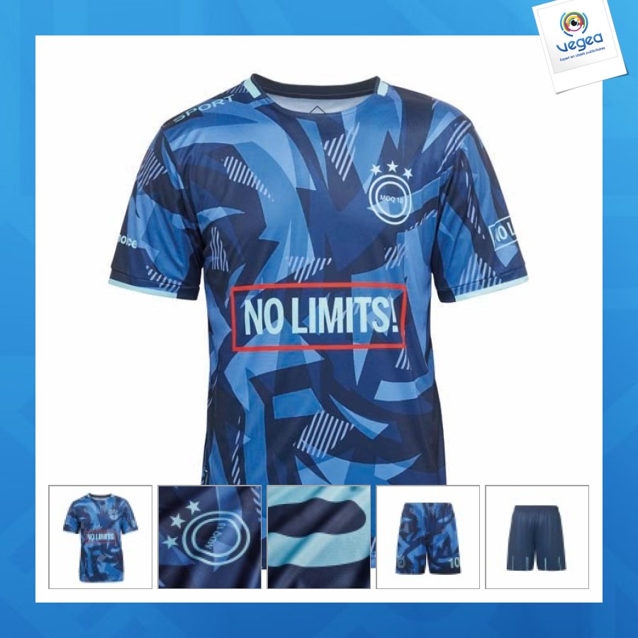 Premium-fußballtrikot- 100% personalisiert- rundhalsausschnitt