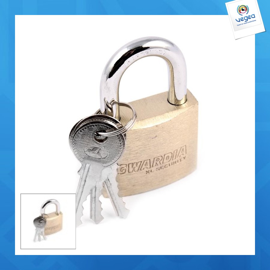 Protège cadenas laiton épais nœud 75mm