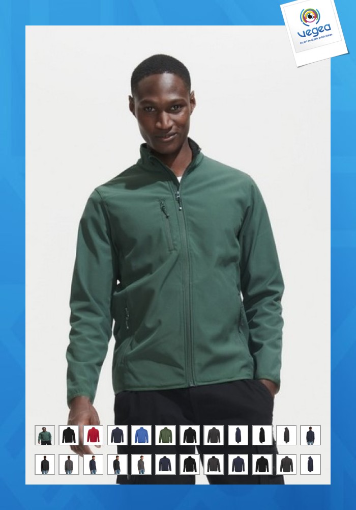 Radian softshell-jacke mit reißverschluss