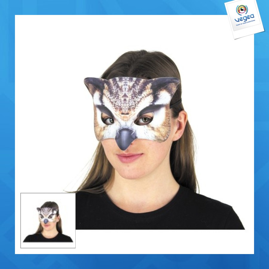 Realistische maske eule
