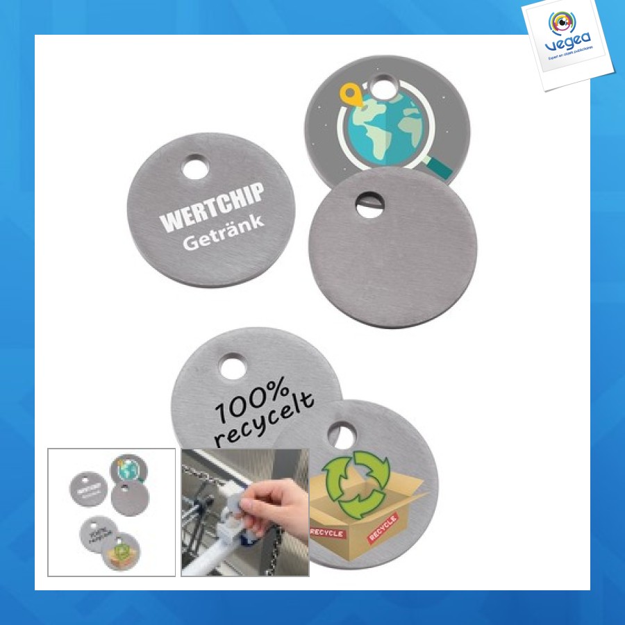 Recycelte 1-euro-münze