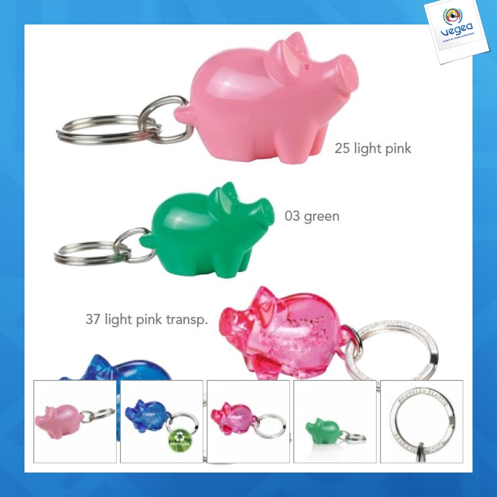 Recycelte cutie schwein schlüsselanhänger
