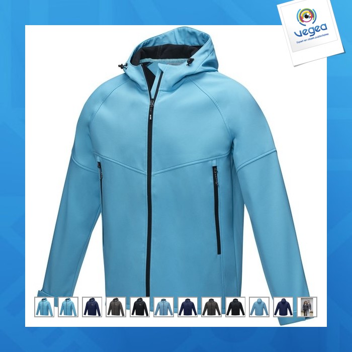 Recycelte softshelljacke für männer coltan