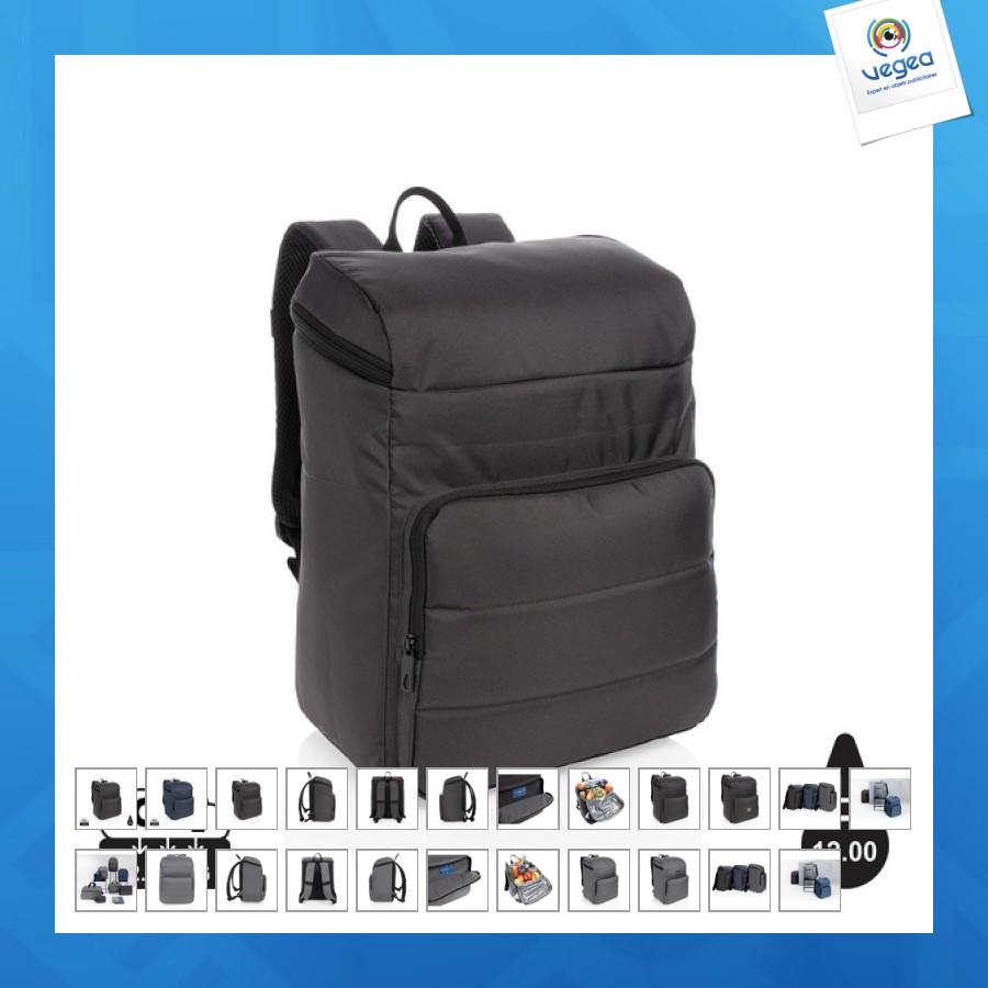 Recycelter isolierter rucksack